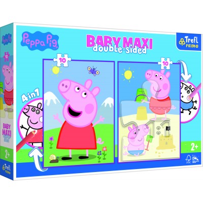  Trefl-43001 2 Puzzles - Baby Maxi Puzzle - Peppa Pig