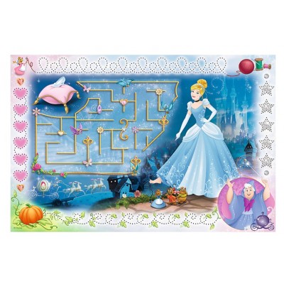 Trefl-75112 Disney Princess - Puzzle + Magic Marker
